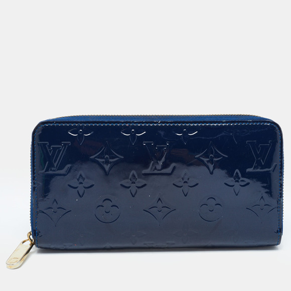 Louis Vuitton Handbags - LOUIS VUITTON Navy Blue Monogram Vernis Zippy Wallet